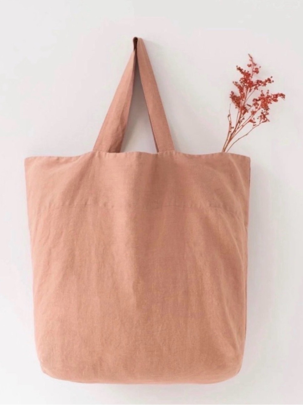 Linen Tales Chic Blush Tote Bag